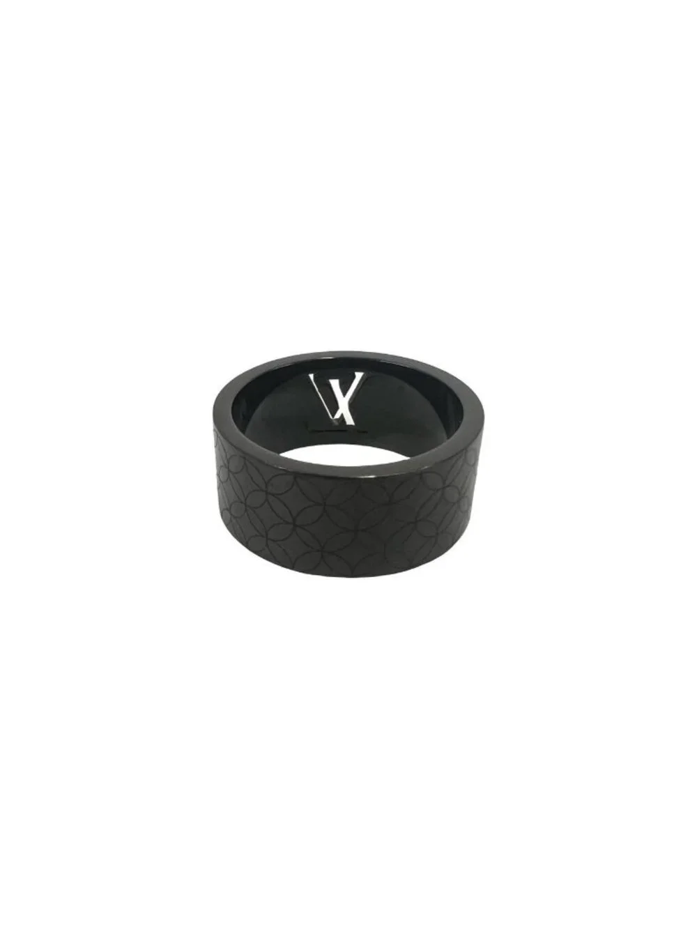 Louis Vuitton Bague Champs Elysees Ring Stainless Steel Black
